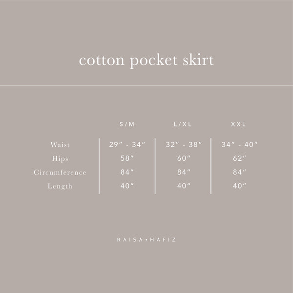 Cotton Pocket Skirt : Black