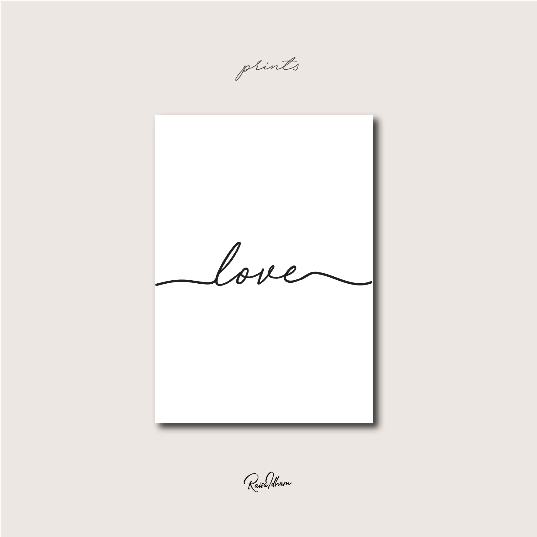 Prints : The Word Series (Love)
